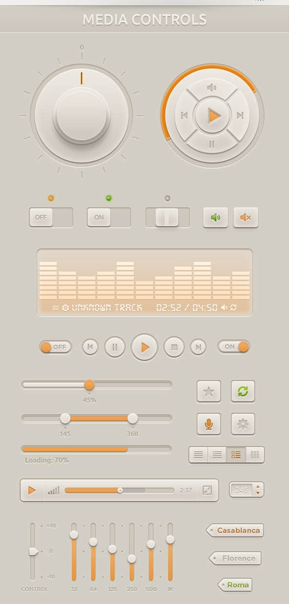 多媒體音樂播放器UI設(shè)計(jì) 靈感與實(shí)用兼?zhèn)涞腜SD素材下載指南
